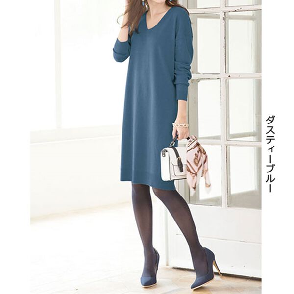 RANAN（ラナン）の「カシミヤタッチニットワンピース（ニットワンピース）」｜詳細画像