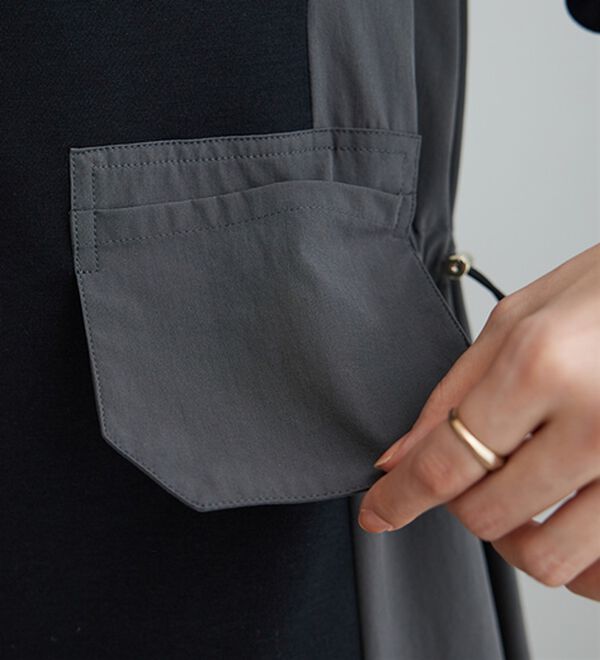 BELLUNA（ベルーナ）の「配色切替ポケットデザインワンピース（その他ワンピース）」｜詳細画像