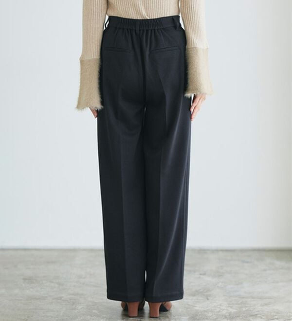 Pierrot（ピエロ）の「カシミヤタッチセミルーズストレートパンツ（フルレングスパンツ）」｜詳細画像