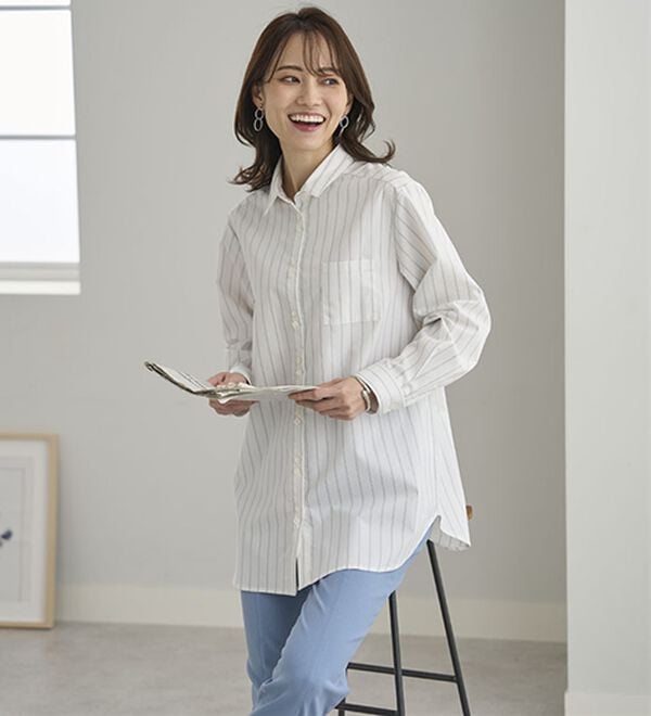 BELLUNA（ベルーナ）の「アイロンいらずの形態安定シャツ（シャツ）」｜詳細画像