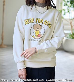 BELLUNA（ベルーナ）の「＜Ｄｉｓｎｅｙ＞【プー】プリント裏起毛トレーナー（トレーナー・スウェット）」｜クリーム