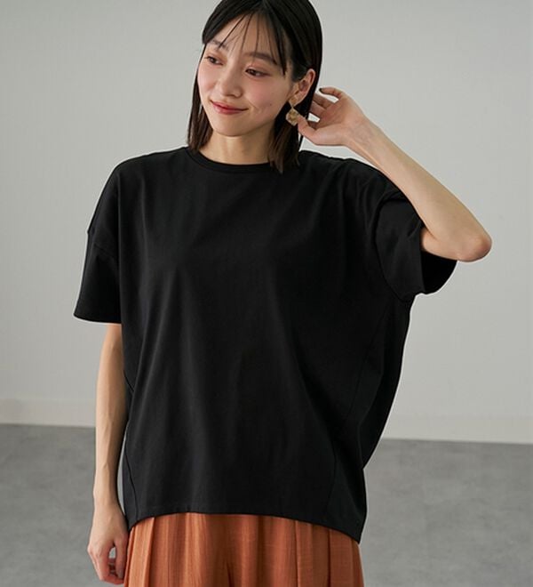 BELLUNA（ベルーナ）の「シュッと体型カバー！コクーンTシャツ（カットソー）」｜詳細画像