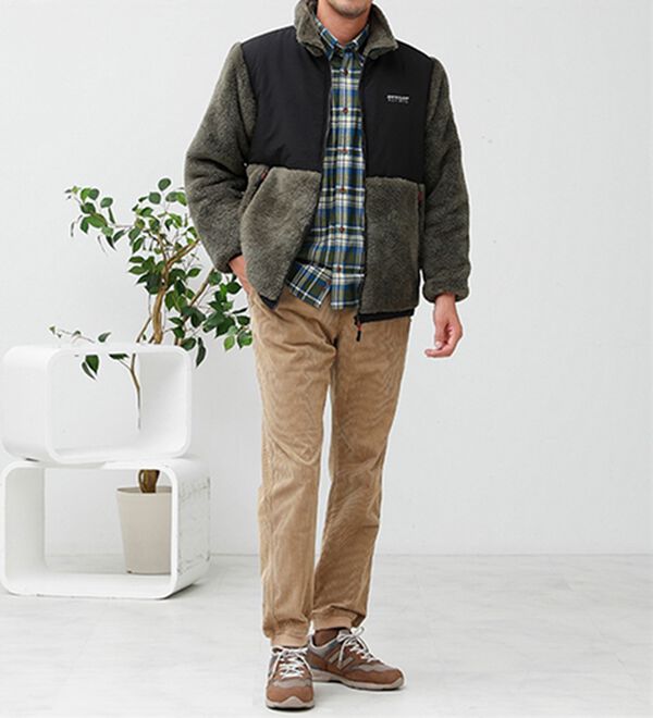 「【２本組】＜コムルヴァン・オム＞コーデュロイすっきりイージーパンツ（メンズフルレングスパンツ）」｜詳細画像