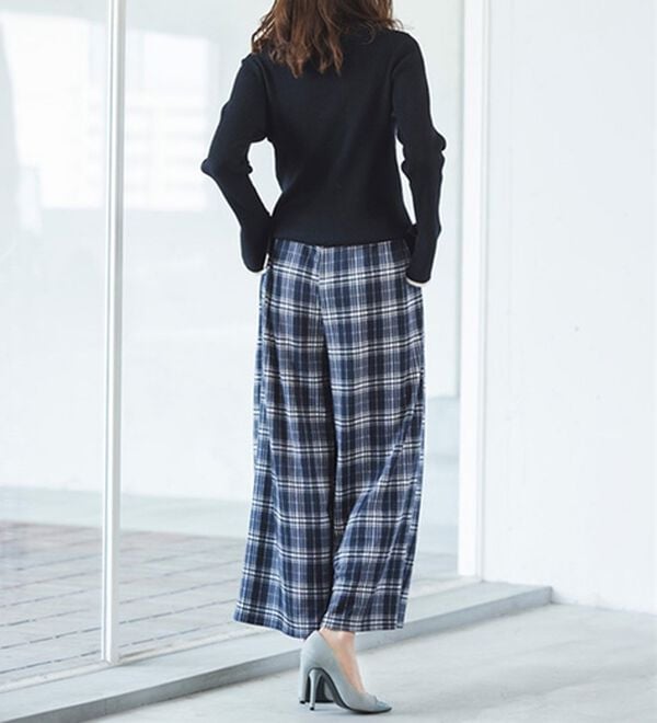 柔らかあったか！裏起毛ロングフレアガウチョパンツ - ベルーナ【公式】