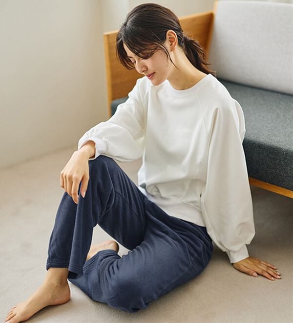 LAVIENNE（ラヴィエンヌ）の「肌側綿１００％あったかフリースボトム（その他パンツ）」｜詳細画像