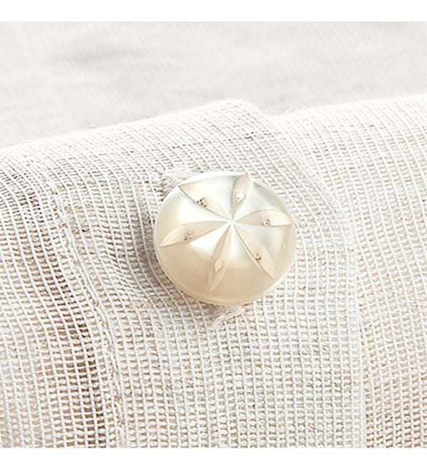 BELLUNA（ベルーナ）の「麻混素材刺しゅうオーバーブラウス（ブラウス）」｜詳細画像