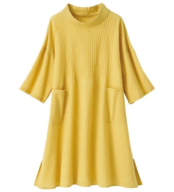 ルフラン（ルフラン）の「ピンタック使いチュニック（チュニック）」｜イエロー