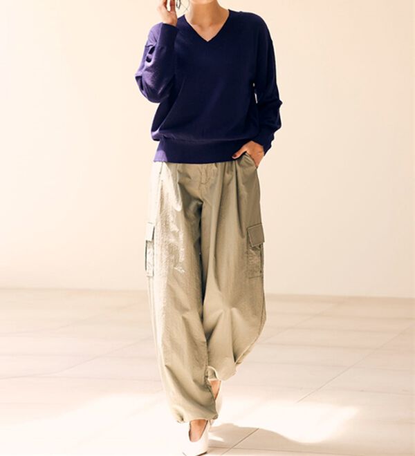 RANAN（ラナン）の「もちもちベーシックニット（Vネック・ハイネック）（ニット・セーター）」｜詳細画像