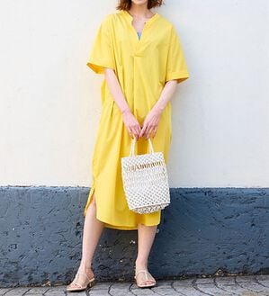 RANAN（ラナン）の「バックツイストワンピース（その他ワンピース）」｜イエロー