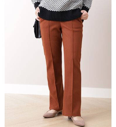 BELLUNA（ベルーナ）の「ふっくらウール調フレアーシルエットパンツ（フルレングスパンツ）」