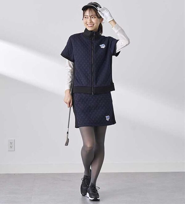 BELLUNA（ベルーナ）の「【タキシードサム】リブ切替キルト風スカート（ミニスカート）」｜詳細画像