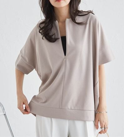 RANAN（ラナン）の「ハーフジップコクーンチュニック（チュニック）」
