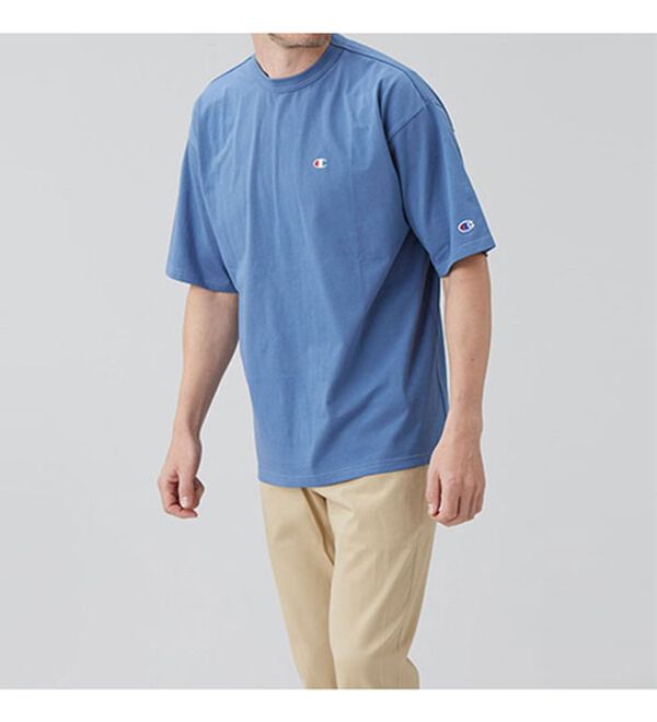 「＜チャンピオン＞綿１００％リラックスフィット５分袖Ｔシャツ（メンズＴシャツ）」｜詳細画像