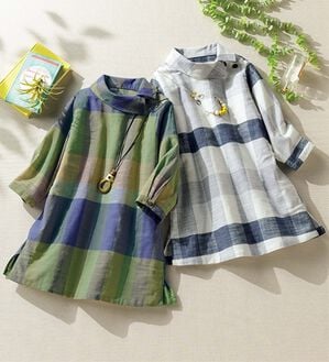 ルフラン（ルフラン）の「【２色組】さらり綿１００％お出かけブラウス＜ローレル＞（ブラウス）」｜2色組