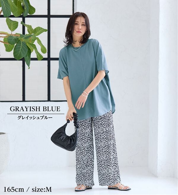 BELLUNA（ベルーナ）の「Ｔシャツ感覚なのにきちんとブラウス見え！カットジョーゼット半袖プルオーバー（カットソー）」｜詳細画像