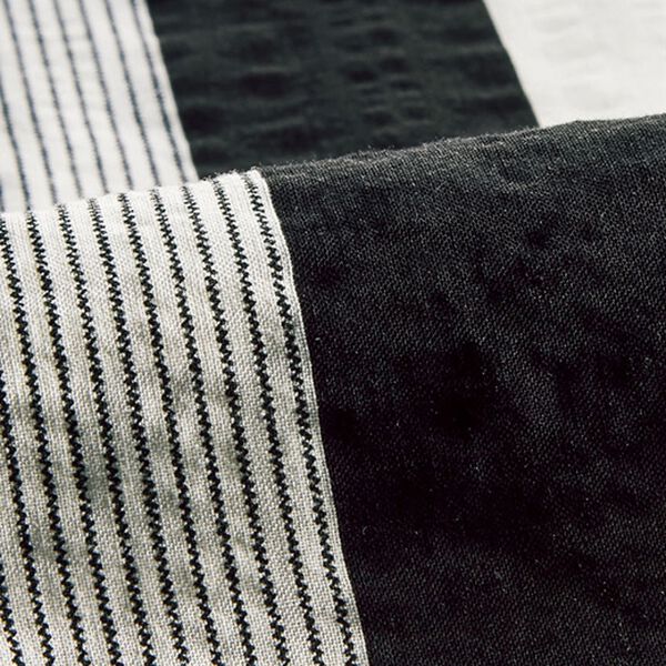 BELLUNA（ベルーナ）の「サッカー素材ストライプ柄シャツチュニック（シャツ）」｜詳細画像