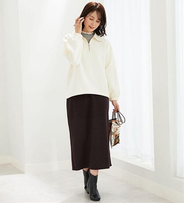 BELLUNA（ベルーナ）の「重ね着風フリル衿プルオーバー（カットソー）」｜詳細画像