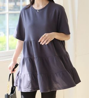 A HAPPY MARILYN（アハッピーマリリン）の「【Ｍ～８Ｌ】ヒップが隠れるティアードチュニック【ハッピーさらりん】（チュニック）」｜スミクロ