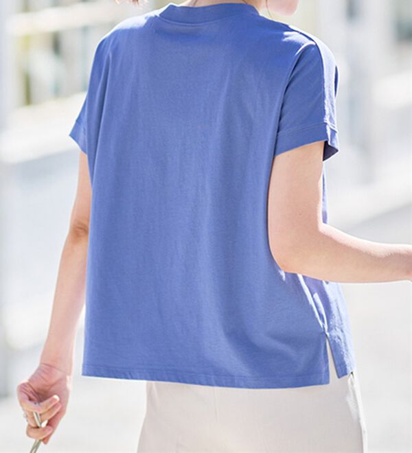RANAN（ラナン）の「【選べる袖丈】＜BC＞綿100％プチハイネックＴシャツ（カットソー）」｜詳細画像