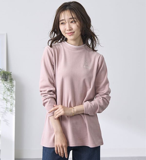 BELLUNA（ベルーナ）の「ふんわりなめらかネコちゃん刺しゅうチュニック（チュニック）」｜詳細画像