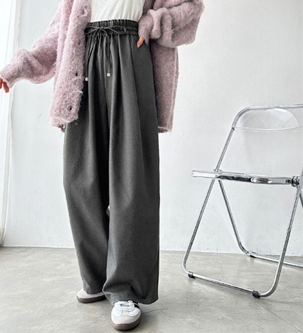 GeeRA（ジーラ）の「ウールライクダブルタックイージーパンツ（フルレングスパンツ）」｜詳細画像