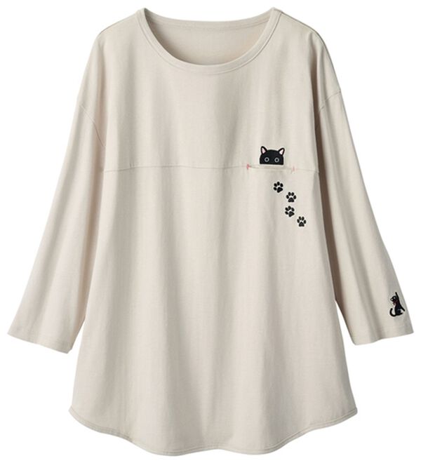 ルフラン（ルフラン）の「綿１００％刺しゅうＴシャツ（Tシャツ）」｜詳細画像