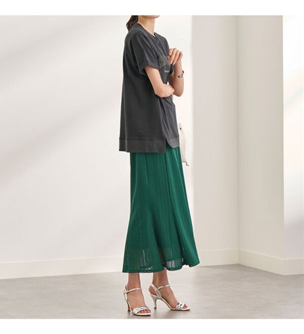 BELLUNA（ベルーナ）の「レース使いフレアーデザインスカート（ロングスカート）」｜詳細画像