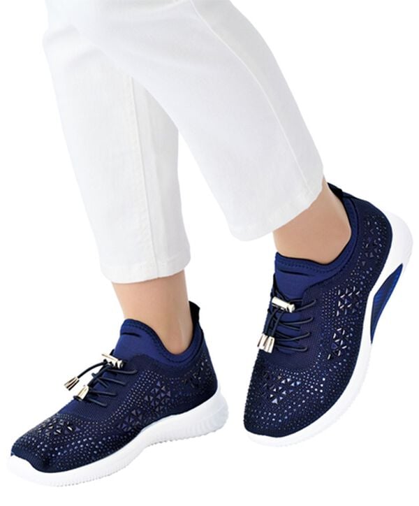 ルフラン（ルフラン）の「ビジュー付きレースアップスニーカー（スニーカー）」｜詳細画像