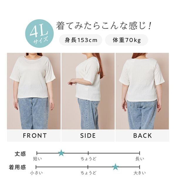 Viola e Viola（ヴィオラ エ ヴィオラ）の「ポコポコ素材Ｔシャツ（カットソー）」｜詳細画像