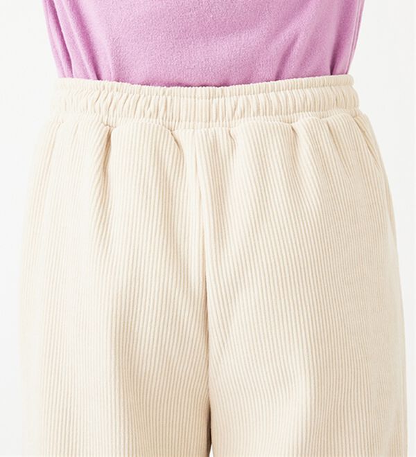 BELLUNA（ベルーナ）の「裏ベロアコーデュロイワイドパンツ（ワイドパンツ・ガウチョ）」｜詳細画像