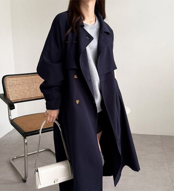 GeeRA（ジーラ）の「『ドラマ着用商品』上品オーバーサイズトレンチコート（ロングコート）」｜詳細画像