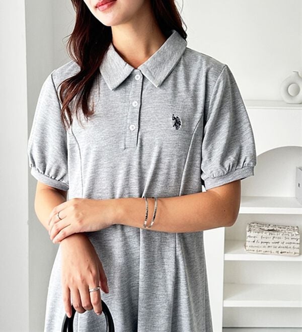 GeeRA（ジーラ）の「【Ｕ．Ｓ．ＰＯＬＯＡＳＳＮ】ポロ衿ワンピ―ス（その他ワンピース）」｜詳細画像