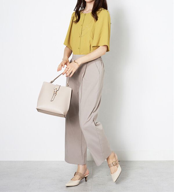 BELLUNA（ベルーナ）の「お手入れ楽々！ビンテージ素材ブラウス（ブラウス）」｜詳細画像