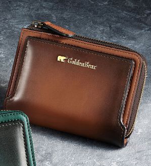 「＜ゴールデンベア＞アウトポケットシャドー折り財布（メンズ財布・パスケース）」｜詳細画像