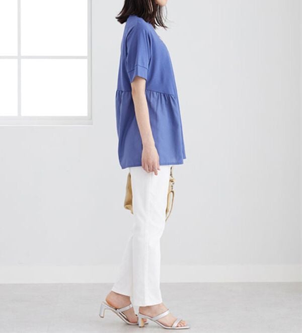 BELLUNA（ベルーナ）の「ギャザー切替デザイン細見えチュニック（チュニック）」｜詳細画像