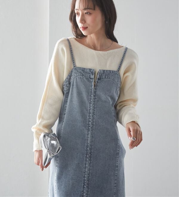 RANAN（ラナン）の「フロントジップデニムジャンスカ（その他ワンピース）」｜詳細画像