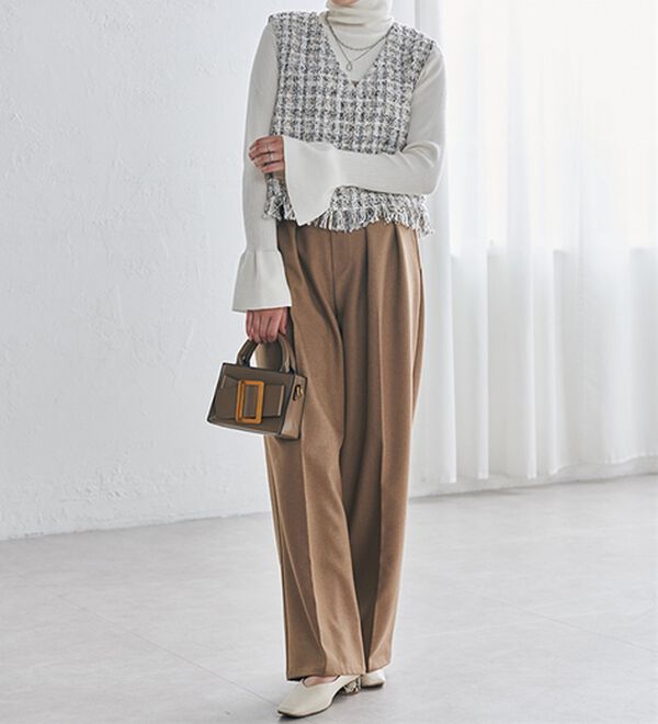 RANAN（ラナン）の「ツイードショートベスト（ベスト）」｜詳細画像