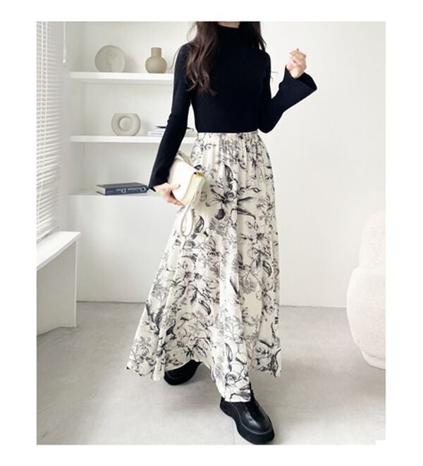 GeeRA（ジーラ）の「切替フレアーロングスカート（ロングスカート）」｜詳細画像