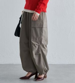 RANAN（ラナン）の「ウール調ツイルカーゴパンツ（その他パンツ）」｜グレージュ