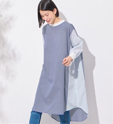 Viola e Viola（ヴィオラ エ ヴィオラ）の「ストライプ切替ワンピース（その他ワンピース）」