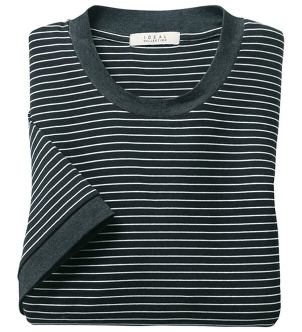 「ジャケットスタイルが決まる専用Ｔシャツ（メンズＴシャツ）」｜チャコールボーダー