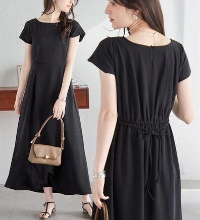 RANAN（ラナン）の「上品見えバックギャザーワンピース（その他ワンピース）」