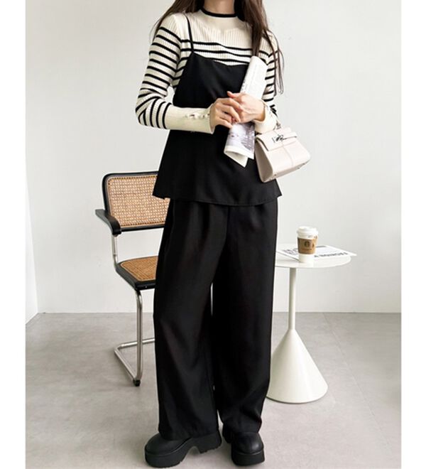 GeeRA（ジーラ）の「セットアップ風キャミソールサロペット（オールインワン）」｜詳細画像