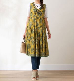 ルフラン（ルフラン）の「優美なインド綿１００％ワンピース（その他ワンピース）」｜詳細画像