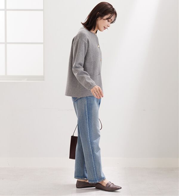 BELLUNA（ベルーナ）の「金ボタン使いニットカーディガン（ニットカーディガン）」｜詳細画像