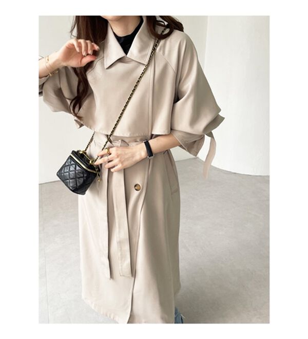 GeeRA（ジーラ）の「『ドラマ着用商品』上品オーバーサイズトレンチコート（ロングコート）」｜詳細画像