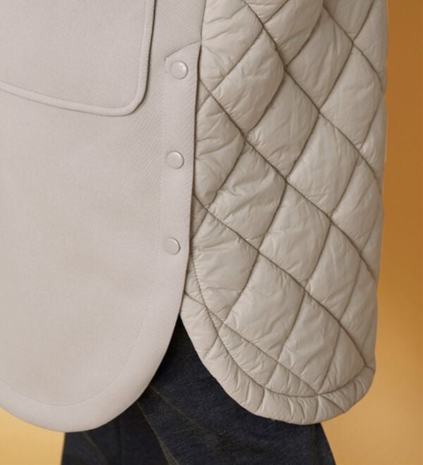 BELLUNA（ベルーナ）の「ダイヤキルト切替とろみ素材ロングコート（ロングコート）」｜詳細画像