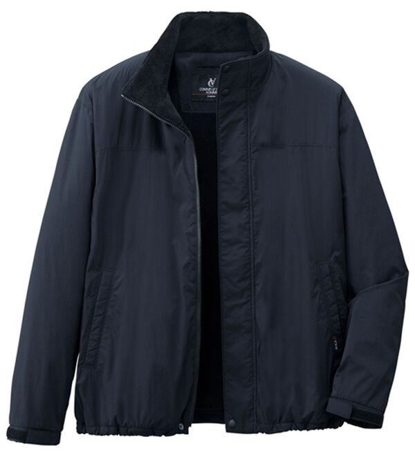 「＜コムルヴァン・オム＞フリース裏地の洗練ライトジャケット（メンズジャケット）」｜ブラック