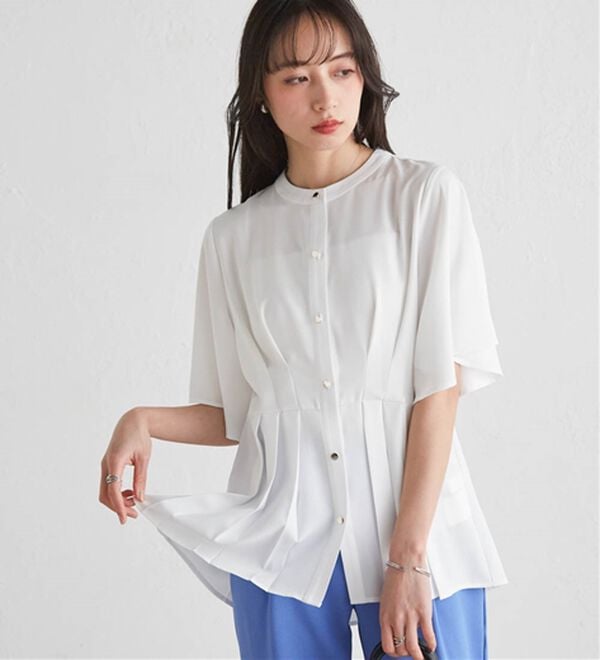 RANAN（ラナン）の「ウエストタックフレアブラウス（ブラウス）」｜詳細画像