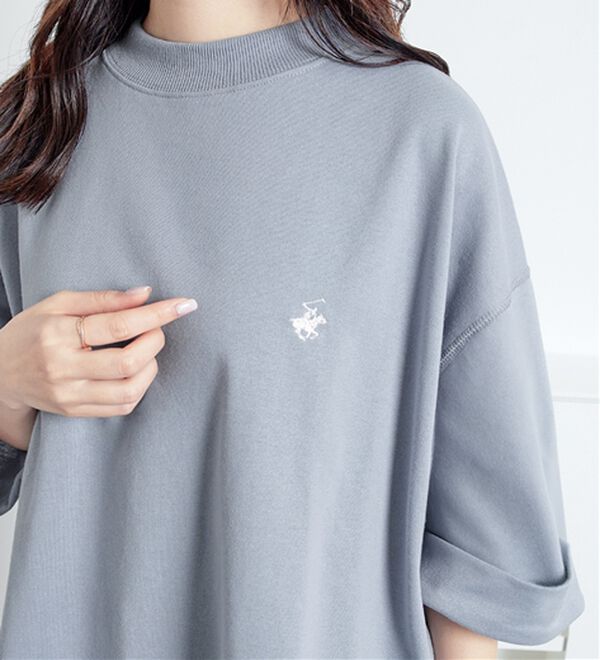 Viola e Viola（ヴィオラ エ ヴィオラ）の「【ビバリーヒルズポロクラブ】ミニ裏毛ロールアップワイドTシャツ（Tシャツ）」｜詳細画像